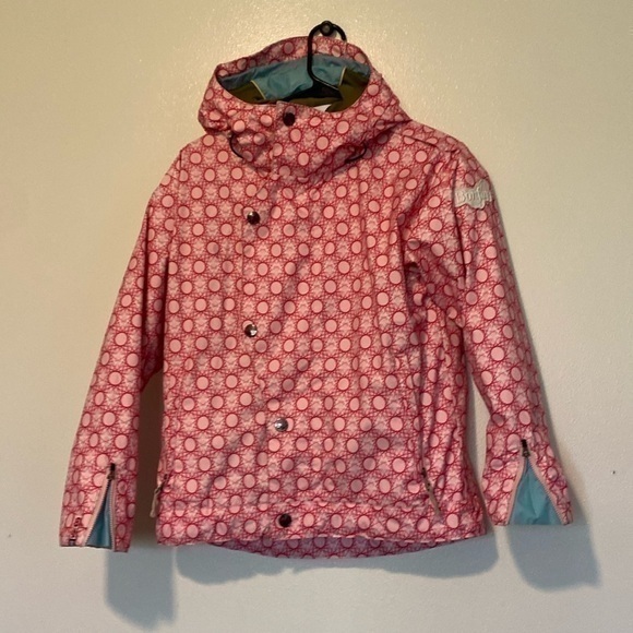 Bonfire Posie Snowboarding Youth Hooded Zip Up Cold Weather Skijacket Pi